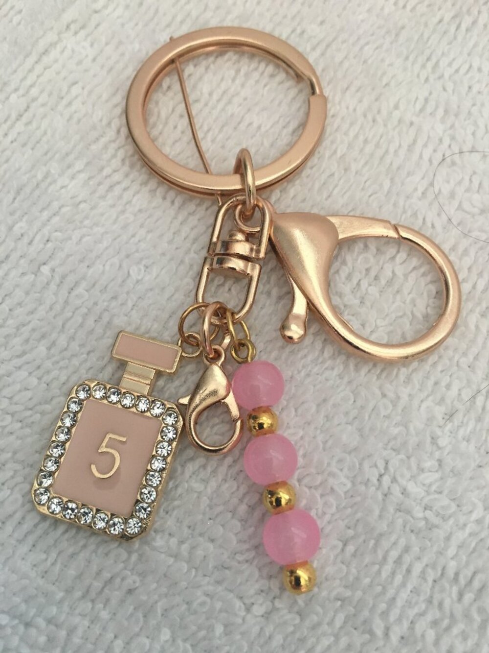Chanel #5 Beaded Keychain – Cute Bag Charm